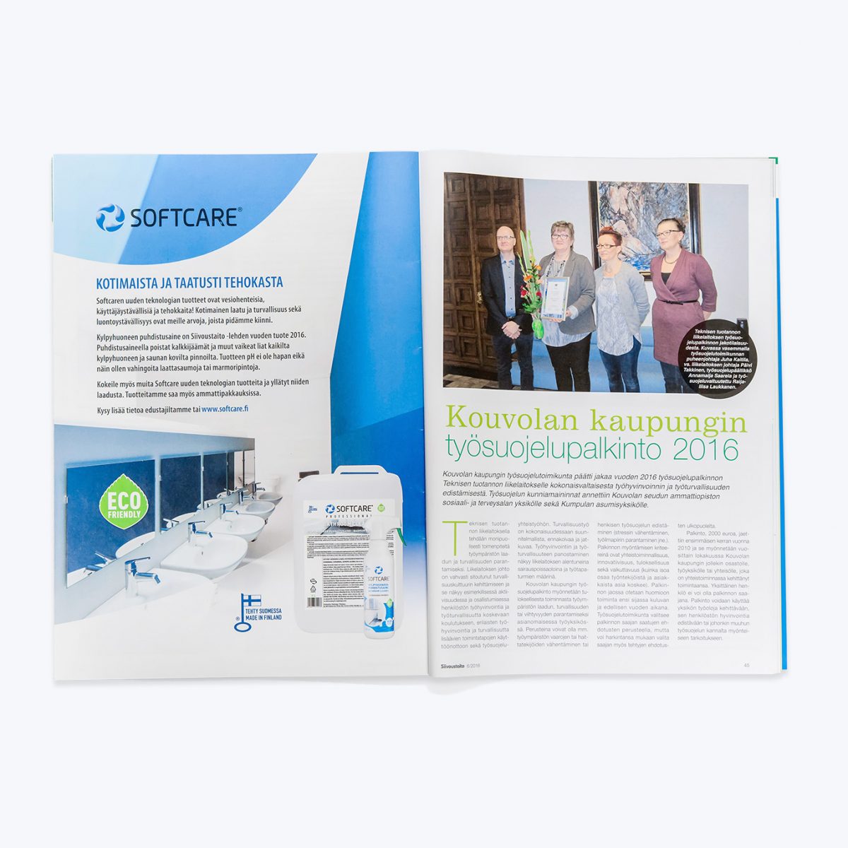 Ad for Soft Protector Oy