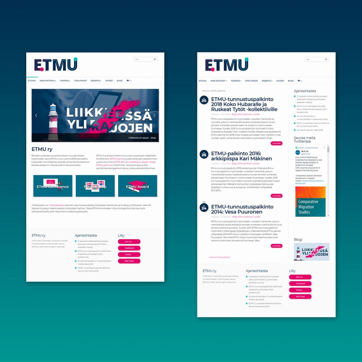 Website for ETMU ry