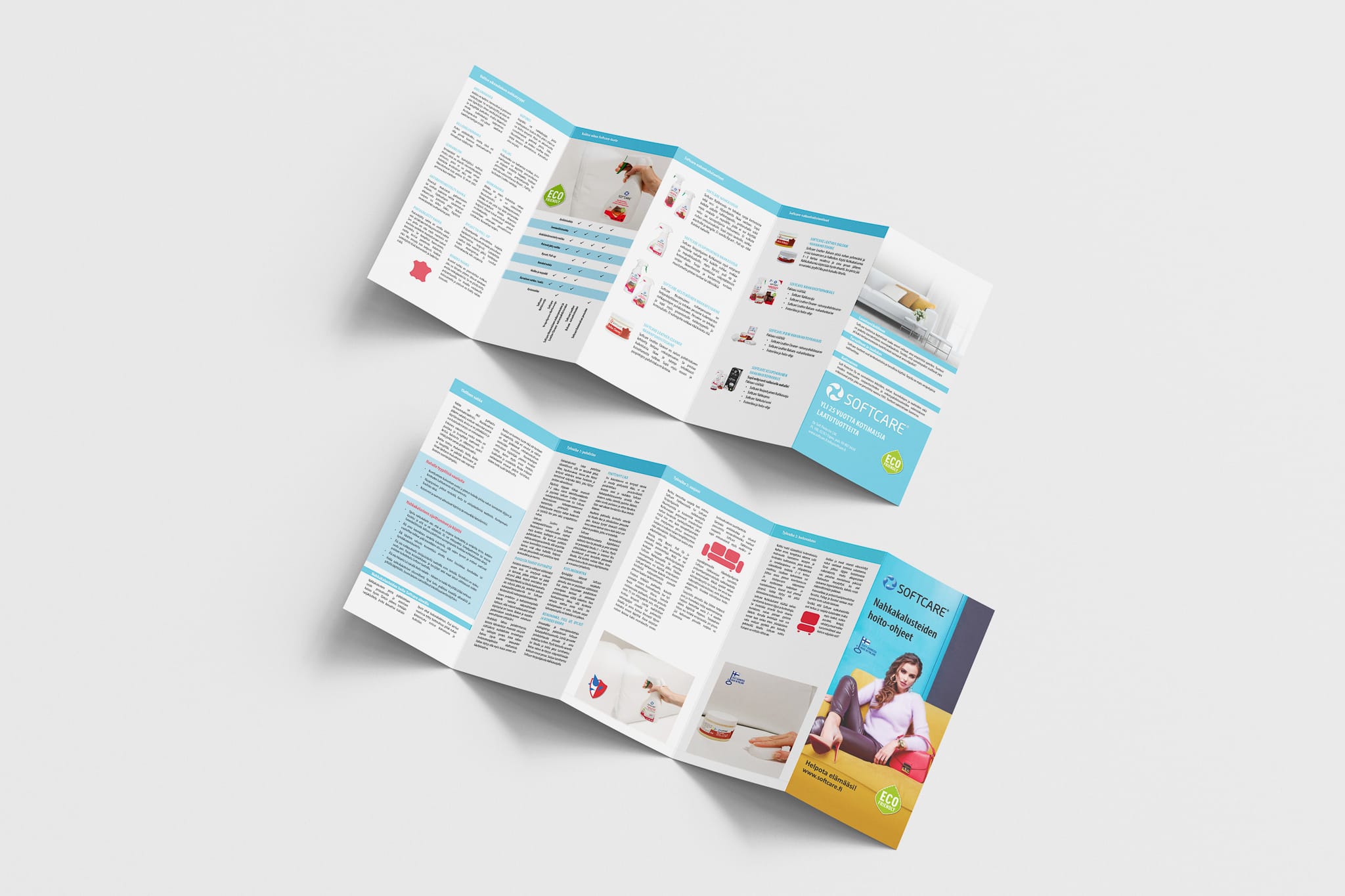 Promotional Z-Fold Brochure Print Design with Infographics