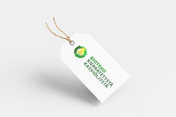 Label Tag Print with a Custom Design Illustration