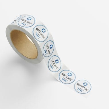 Custom Round Roll Sticker Print Design with Logo