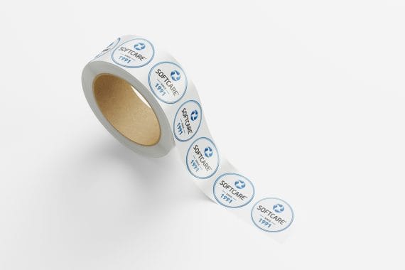 Custom Round Roll Sticker Print Design with Logo