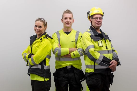 Team photo of maintenance service workers