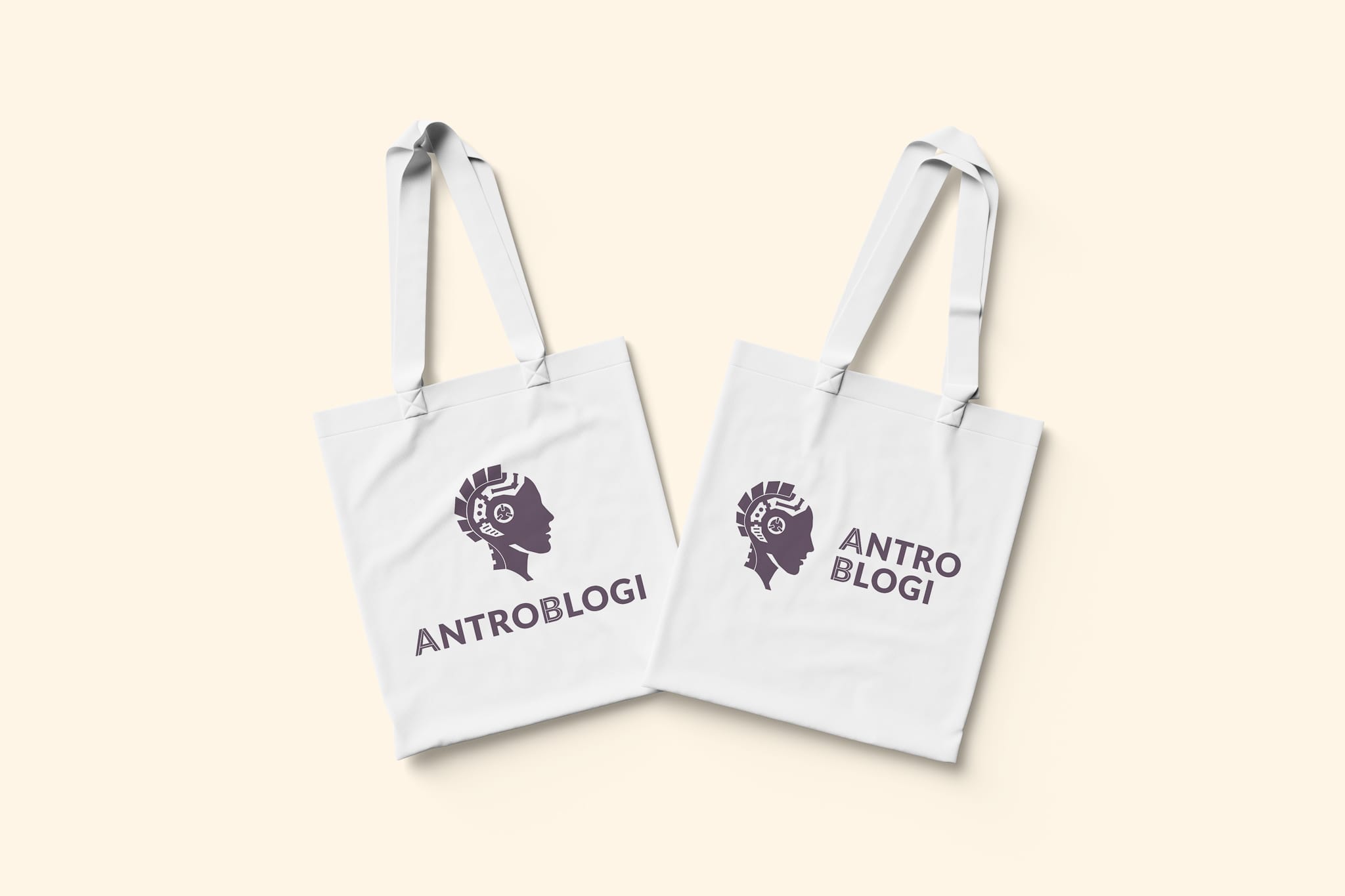 Branded Tote Bag with Logo Print