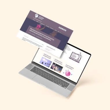 Mockup of Responsive Modern WordPress Website on Laptop Screen