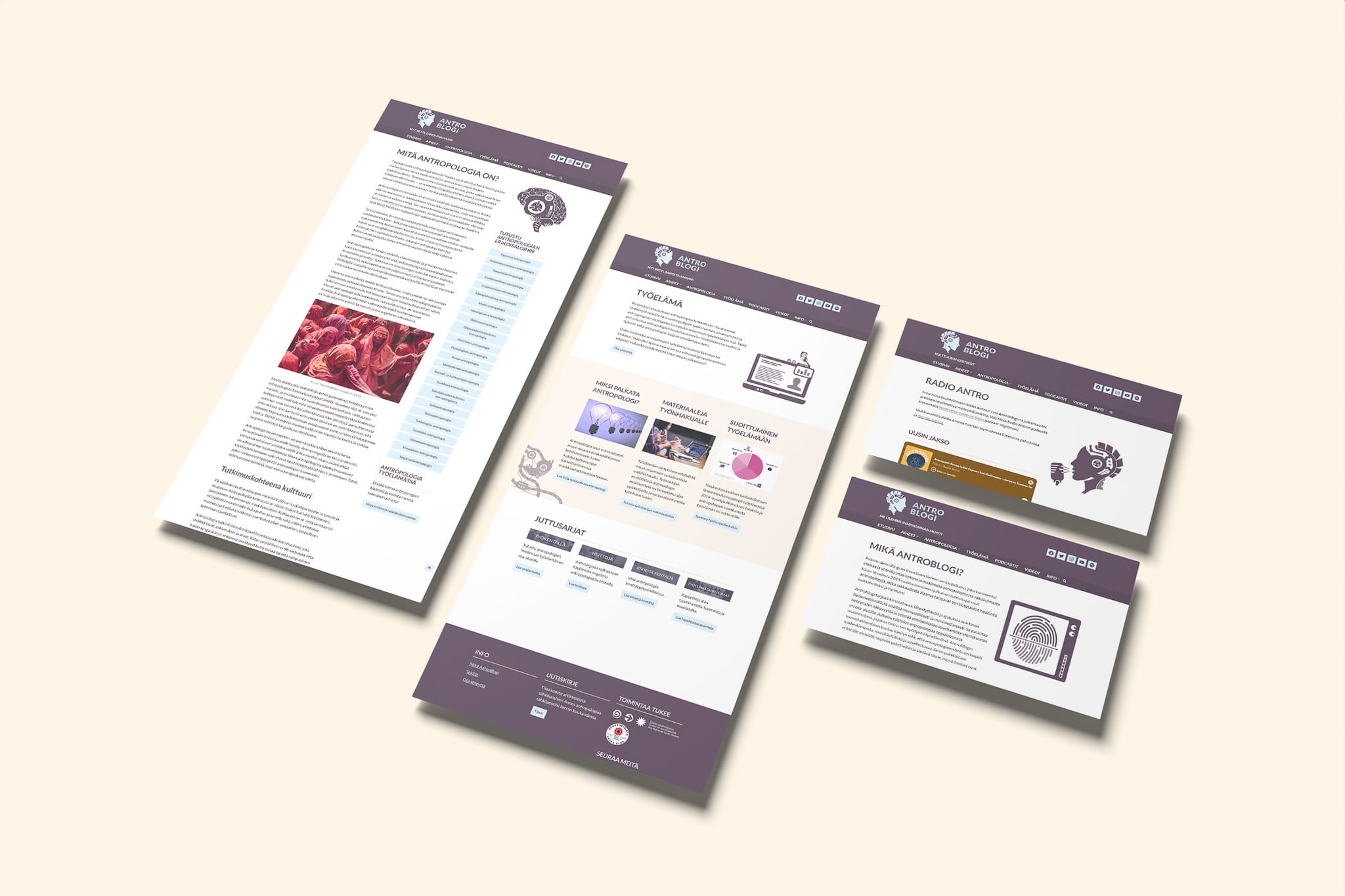Mockup of Responsive Modern WordPress Web Pages