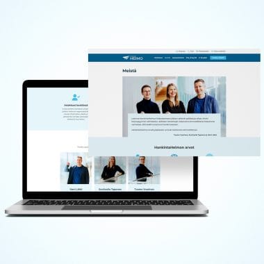 Mockup of Responsive Modern WordPress Website on Laptop Screen