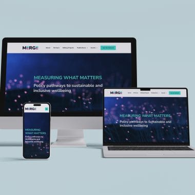Mockup of Responsive Modern WordPress Website on Multiple Screens Desktop Laptop and Mobile