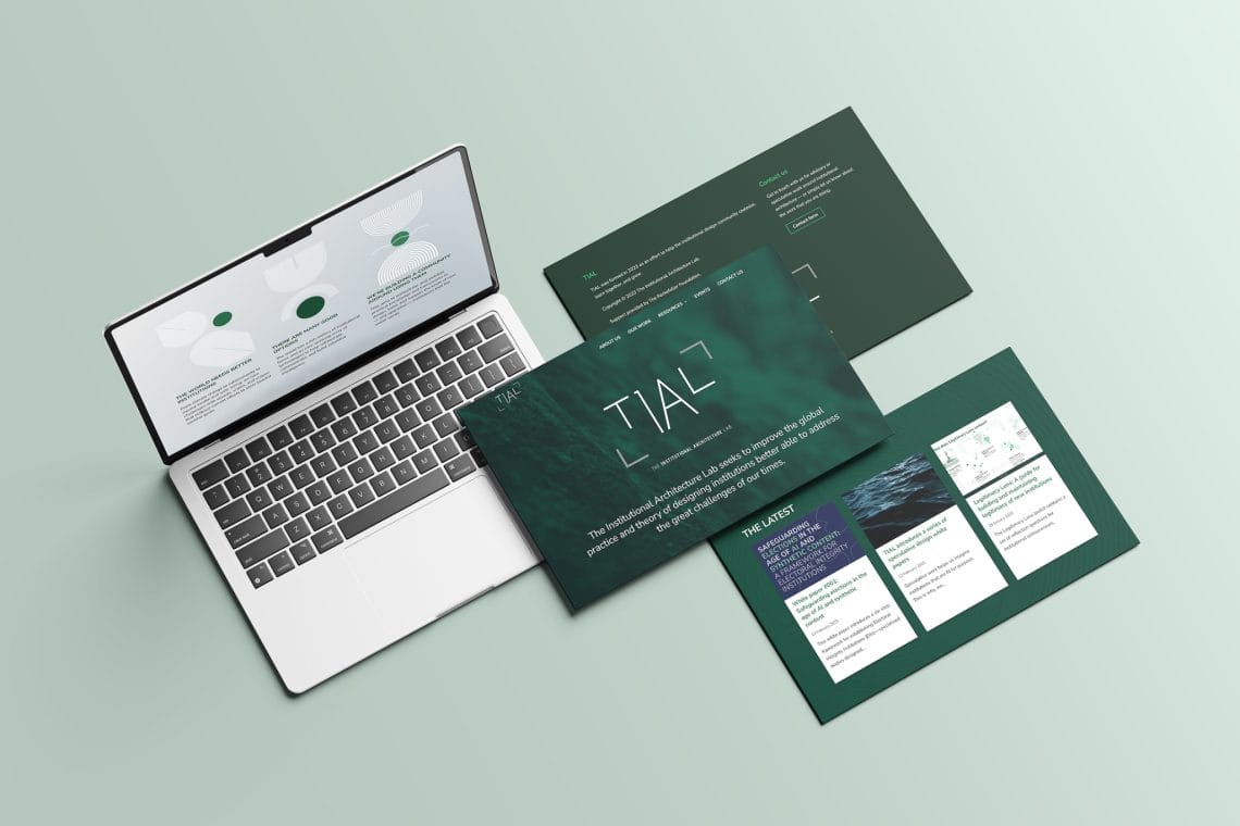 Mockup of Responsive Modern WordPress Website on Laptop Screen