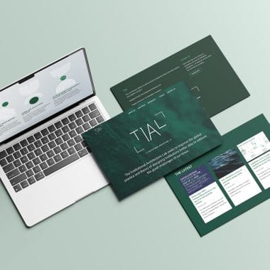 Mockup of Responsive Modern WordPress Website on Laptop Screen