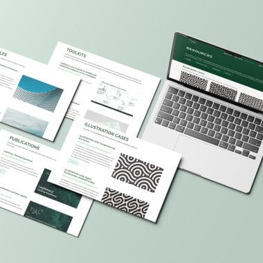 Mockup of Responsive Modern WordPress Website on Laptop Screen