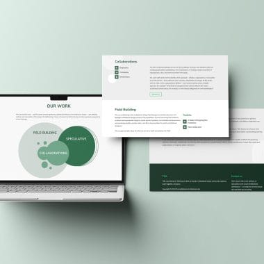 Mockup of Responsive Modern WordPress Website on Laptop Screen
