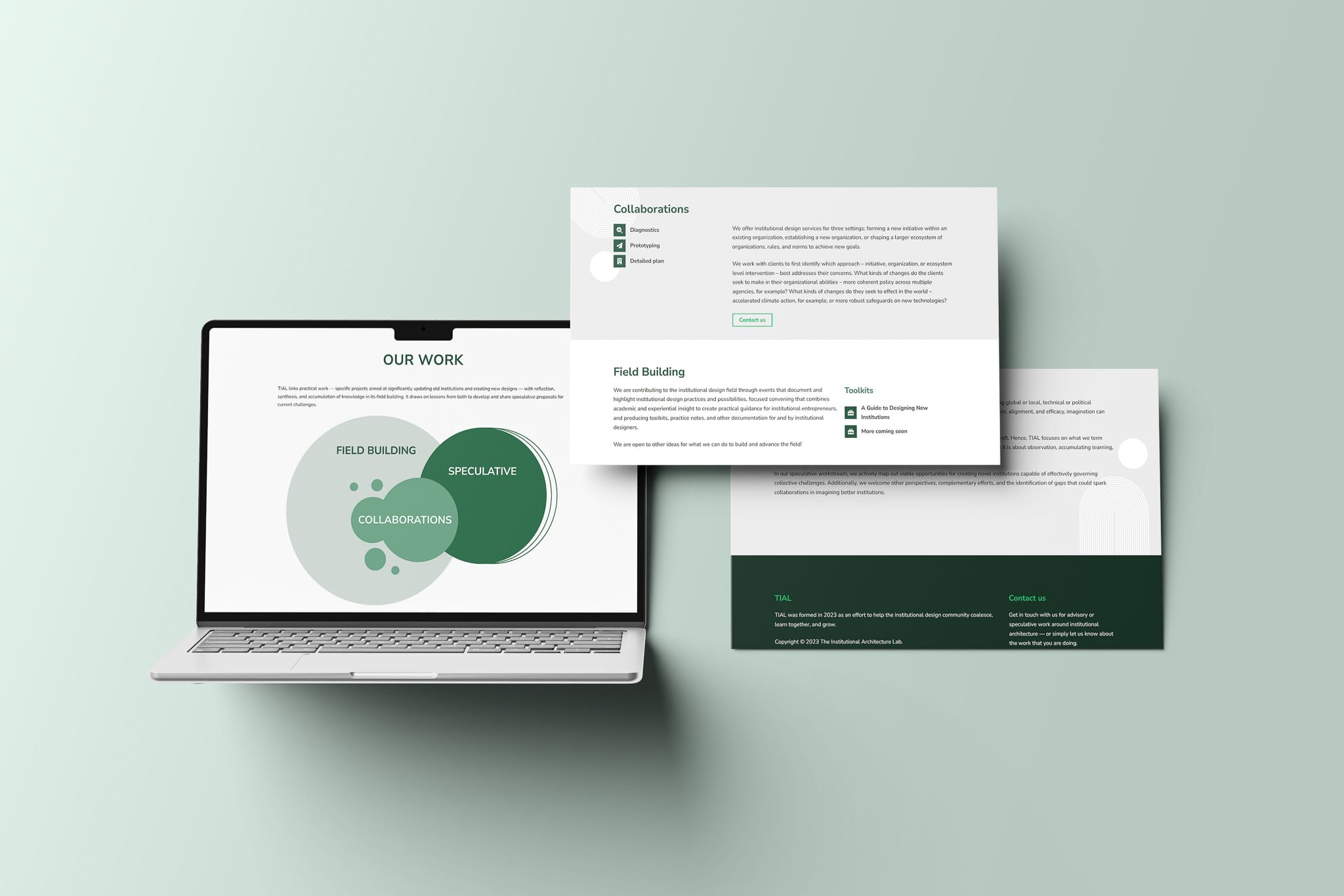 Mockup of Responsive Modern WordPress Website on Laptop Screen