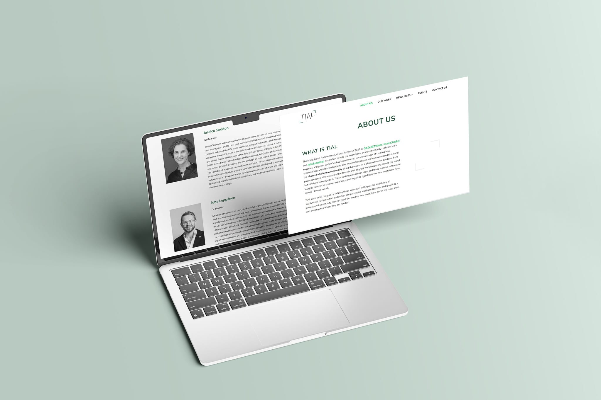 Mockup of Responsive Modern WordPress Website on Laptop Screen