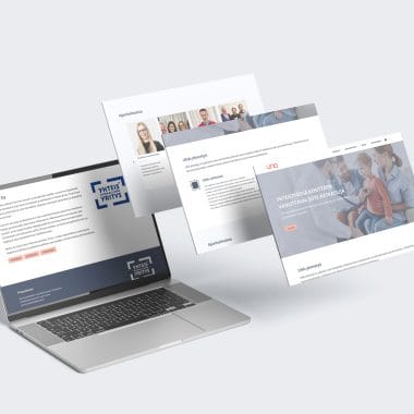 Mockup of Responsive Modern WordPress Website on Laptop Screen