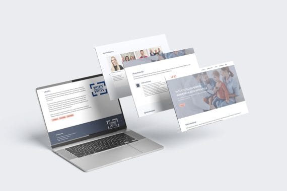 Mockup of Responsive Modern WordPress Website on Laptop Screen