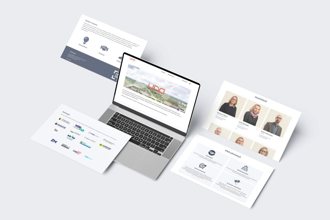 Mockup of Responsive Modern WordPress Website on Laptop Screen