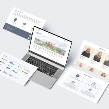 Mockup of Responsive Modern WordPress Website on Laptop Screen