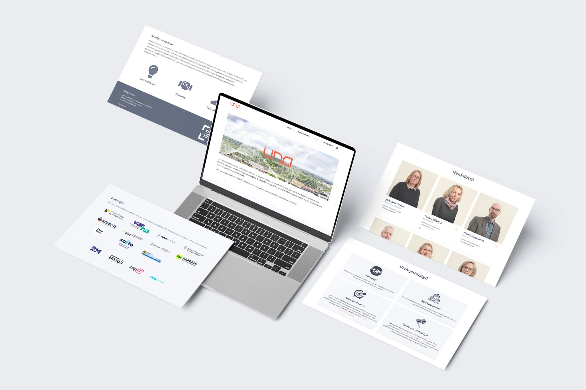 Mockup of Responsive Modern WordPress Website on Laptop Screen