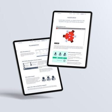 Mockup of Responsive Modern WordPress Website on Tablet Portable Device