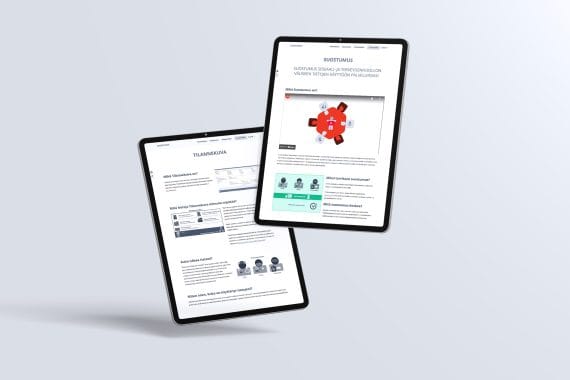 Mockup of Responsive Modern WordPress Website on Tablet Portable Device