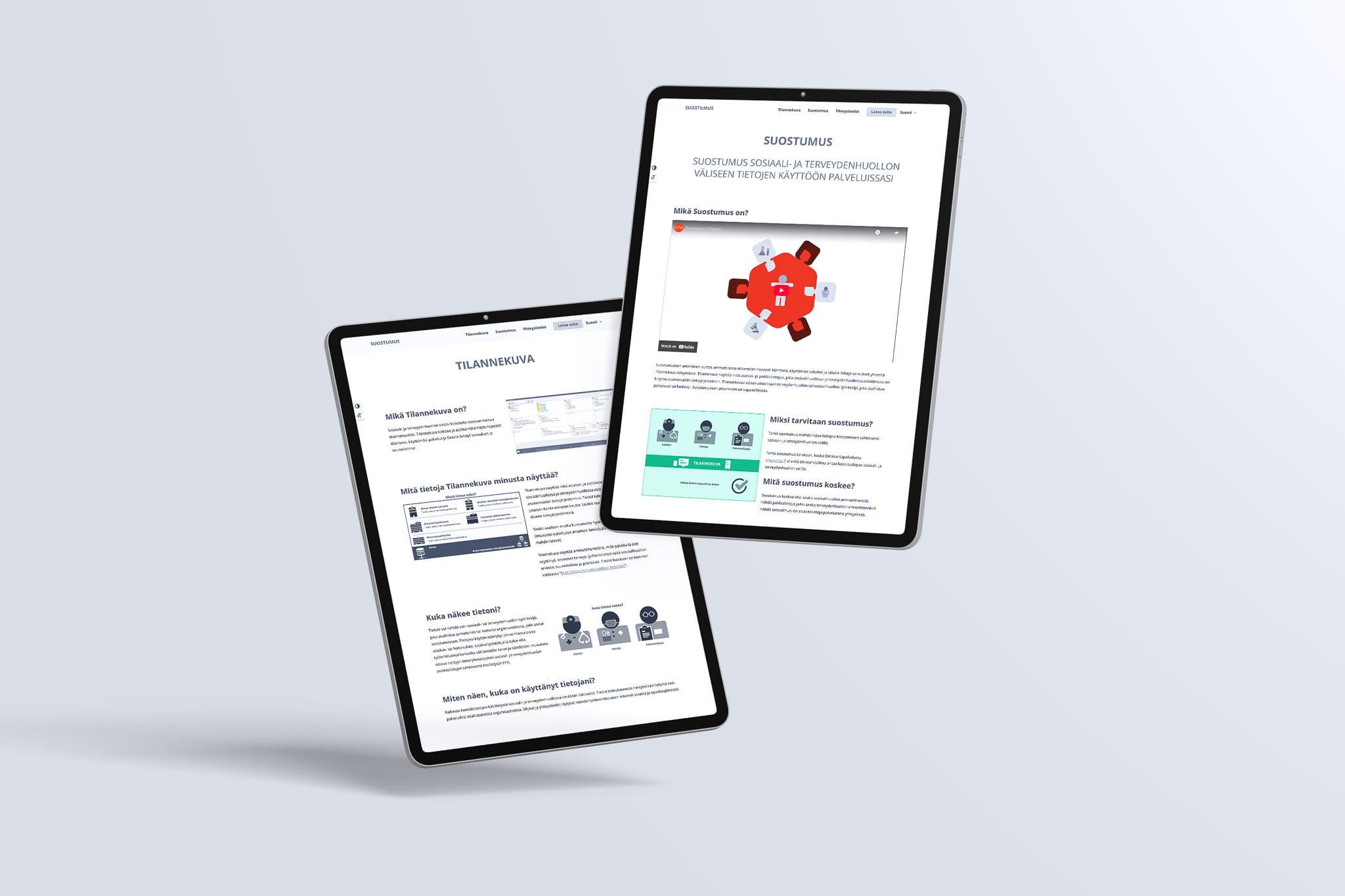 Mockup of Responsive Modern WordPress Website on Tablet Portable Device