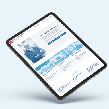 Mockup of Responsive Modern WordPress Website on Tablet Screen