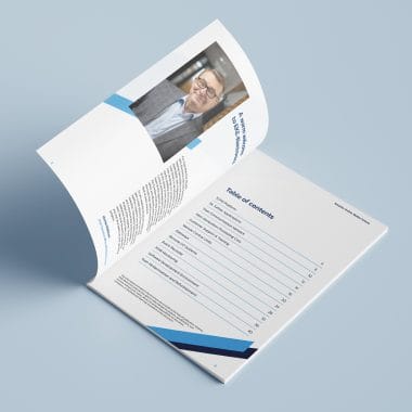 Product brochure mockup