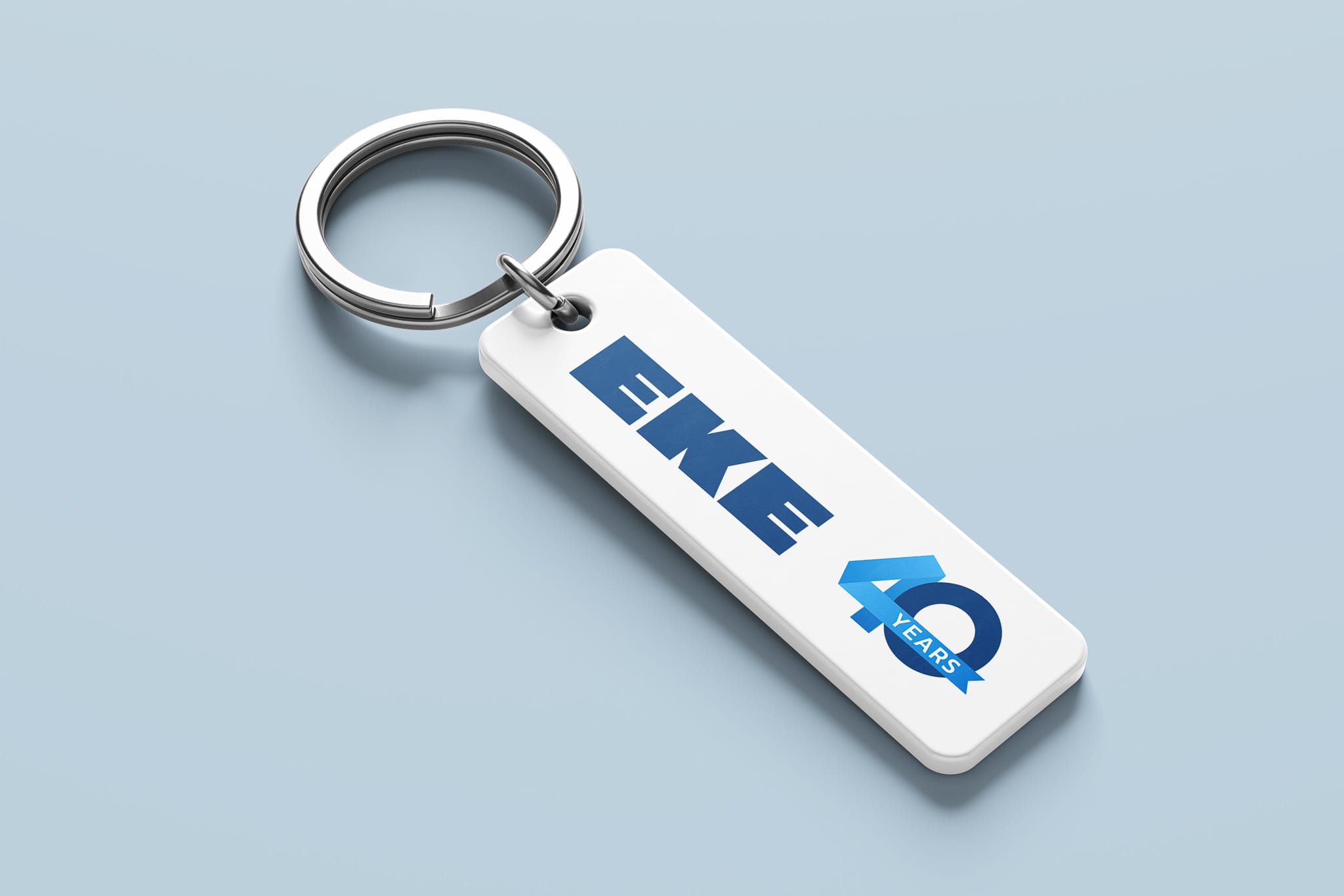 Keychain mockup with branding
