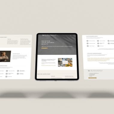 Mockup of Responsive Modern WordPress Website on Tablet Screen