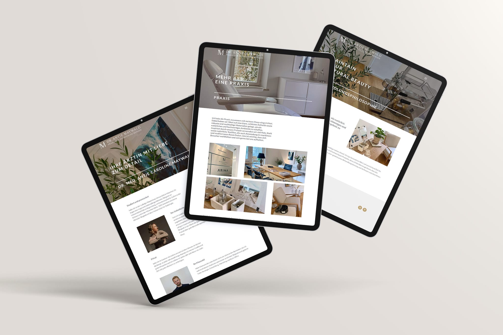 Mockup of Responsive Modern WordPress Website on Tablet Screen