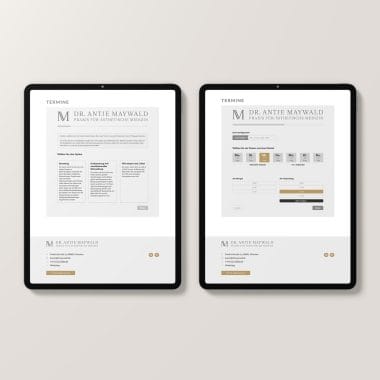 Mockup of Responsive Modern WordPress Website on Tablet Screen
