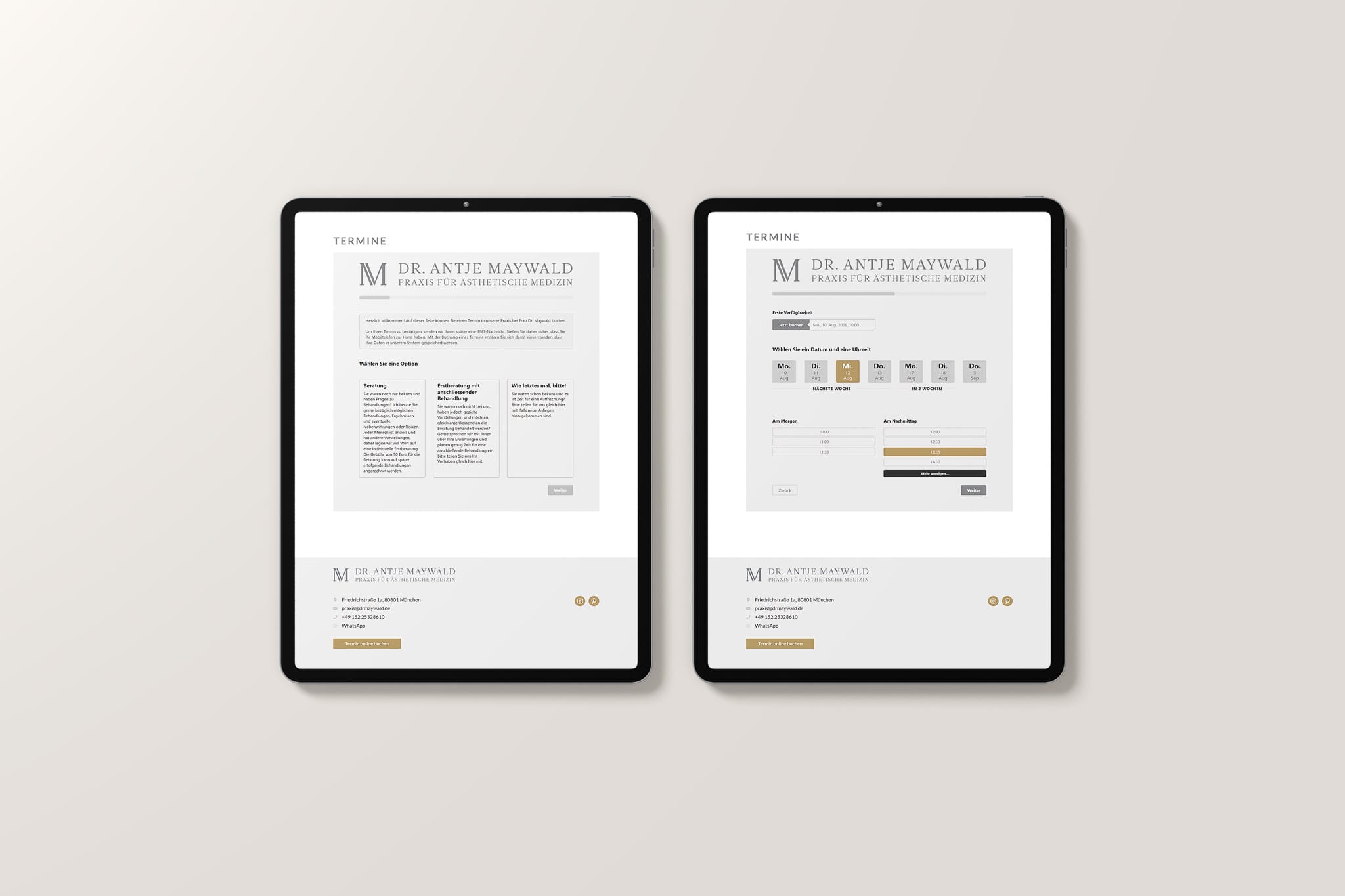 Mockup of Responsive Modern WordPress Website on Tablet Screen