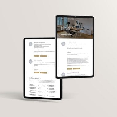 Mockup of Responsive Modern WordPress Website on Tablet Screen