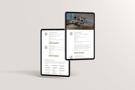 Mockup of Responsive Modern WordPress Website on Tablet Screen