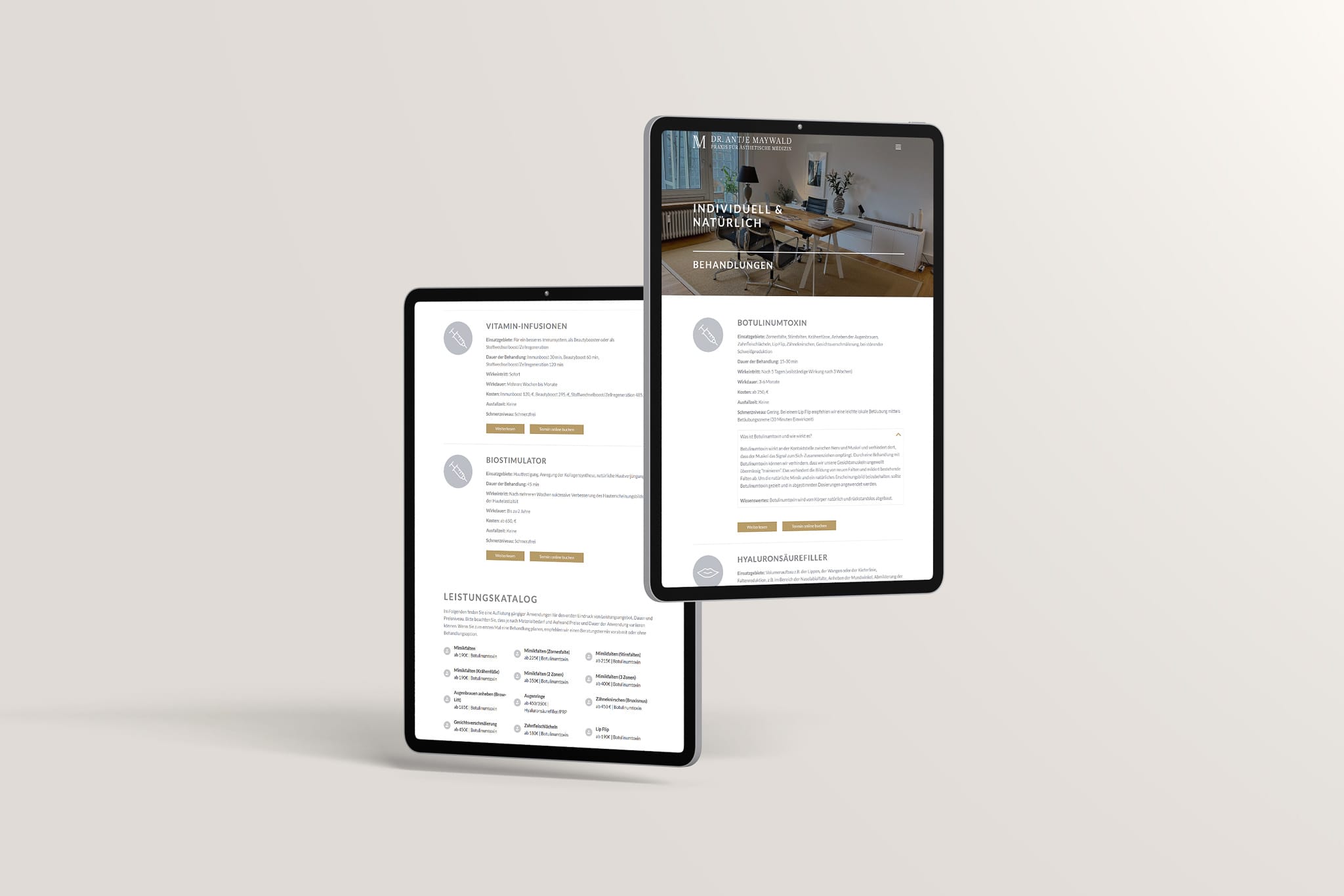 Mockup of Responsive Modern WordPress Website on Tablet Screen