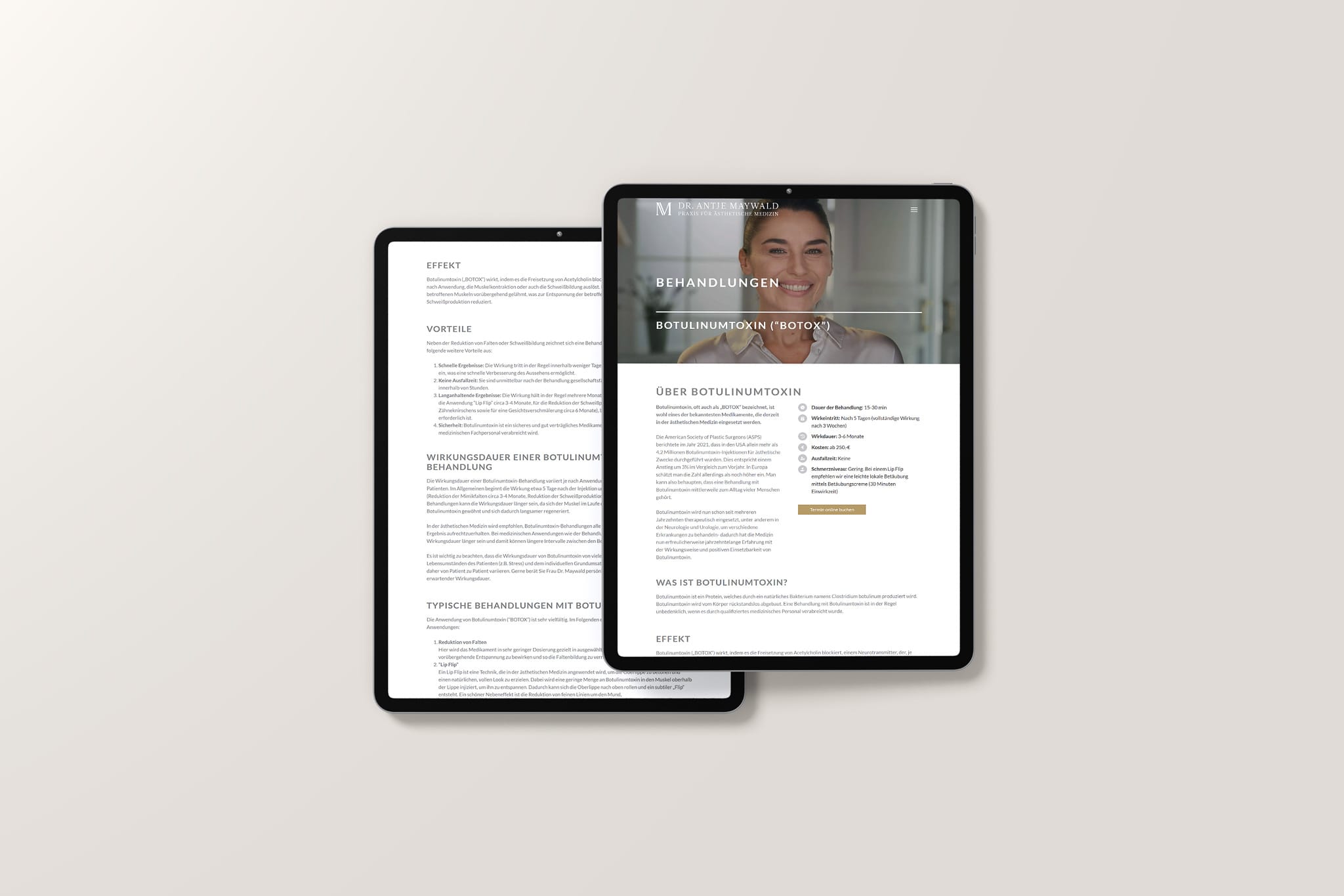 Mockup of Responsive Modern WordPress Website on Tablet Screen