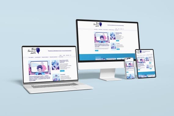 Mockup of Responsive Modern WordPress Website on various device screens