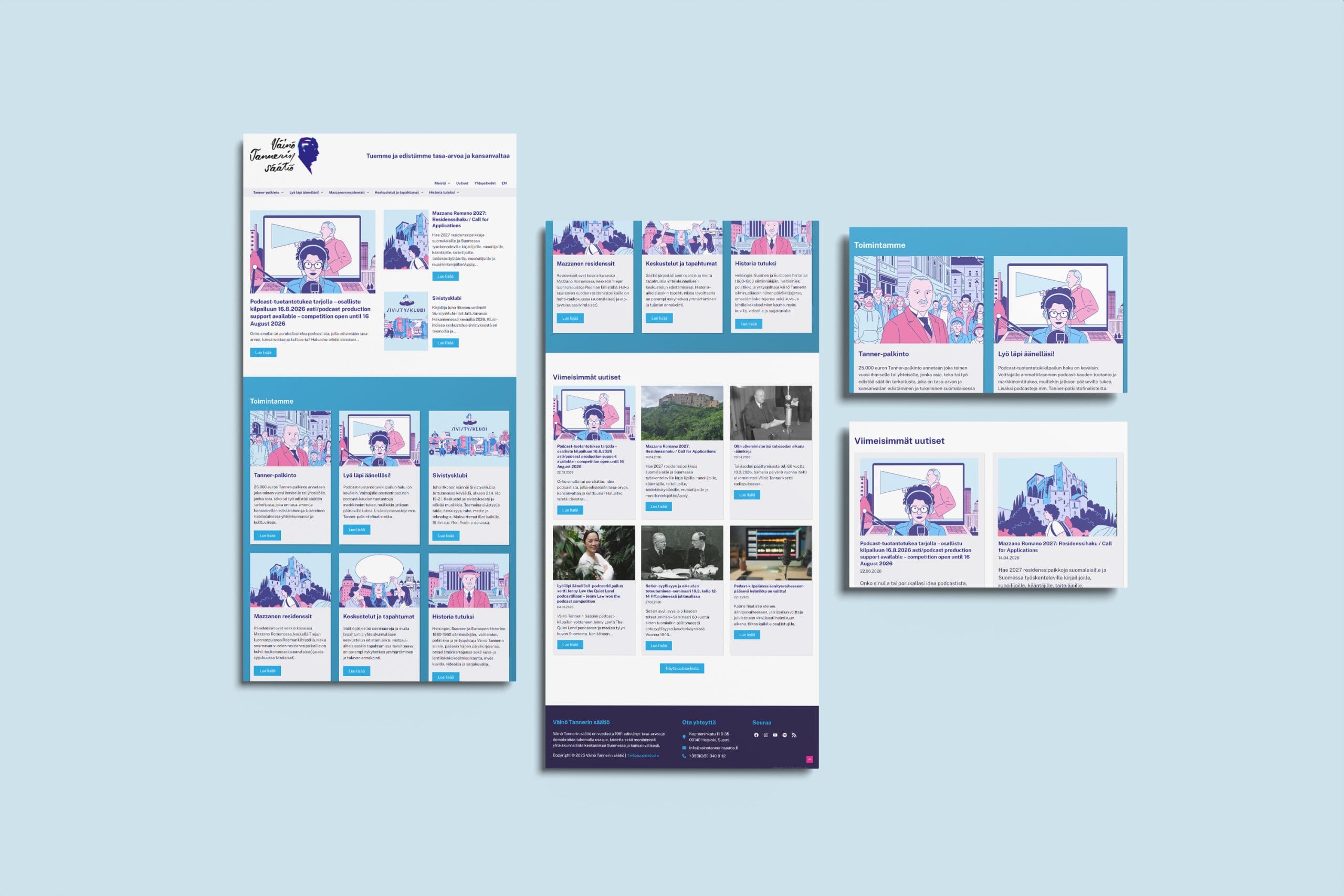 Mockup of Responsive Modern WordPress Web Pages