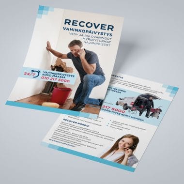 Service leaflet mockup