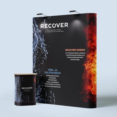 Exhibition Stand Design and Small Pop-up Table with Logo