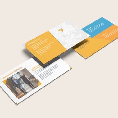Mockup of a powerpoint template