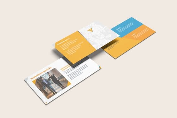 Mockup of a powerpoint template