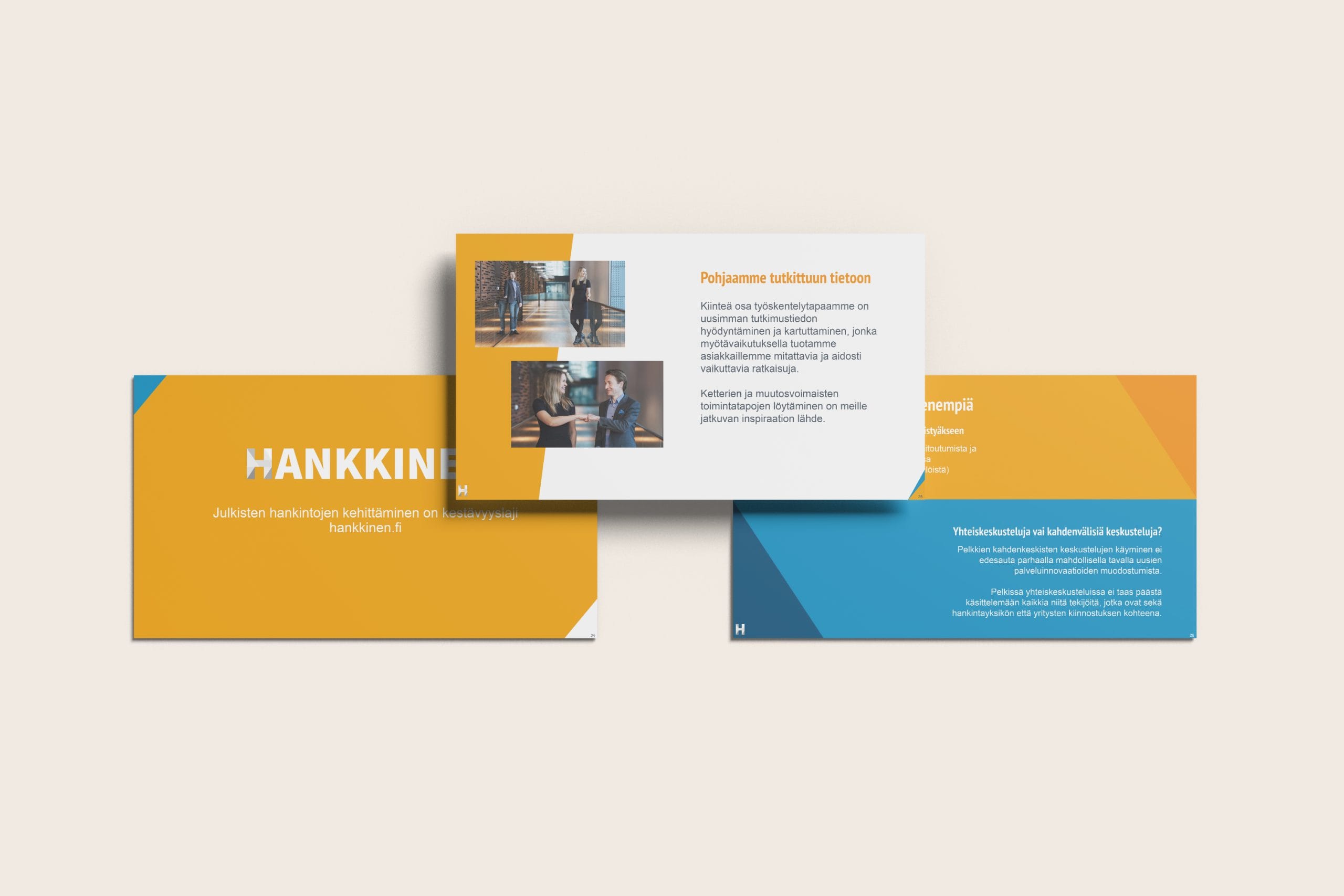Mockup of a powerpoint template