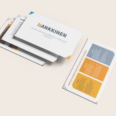 Mockup of a powerpoint template