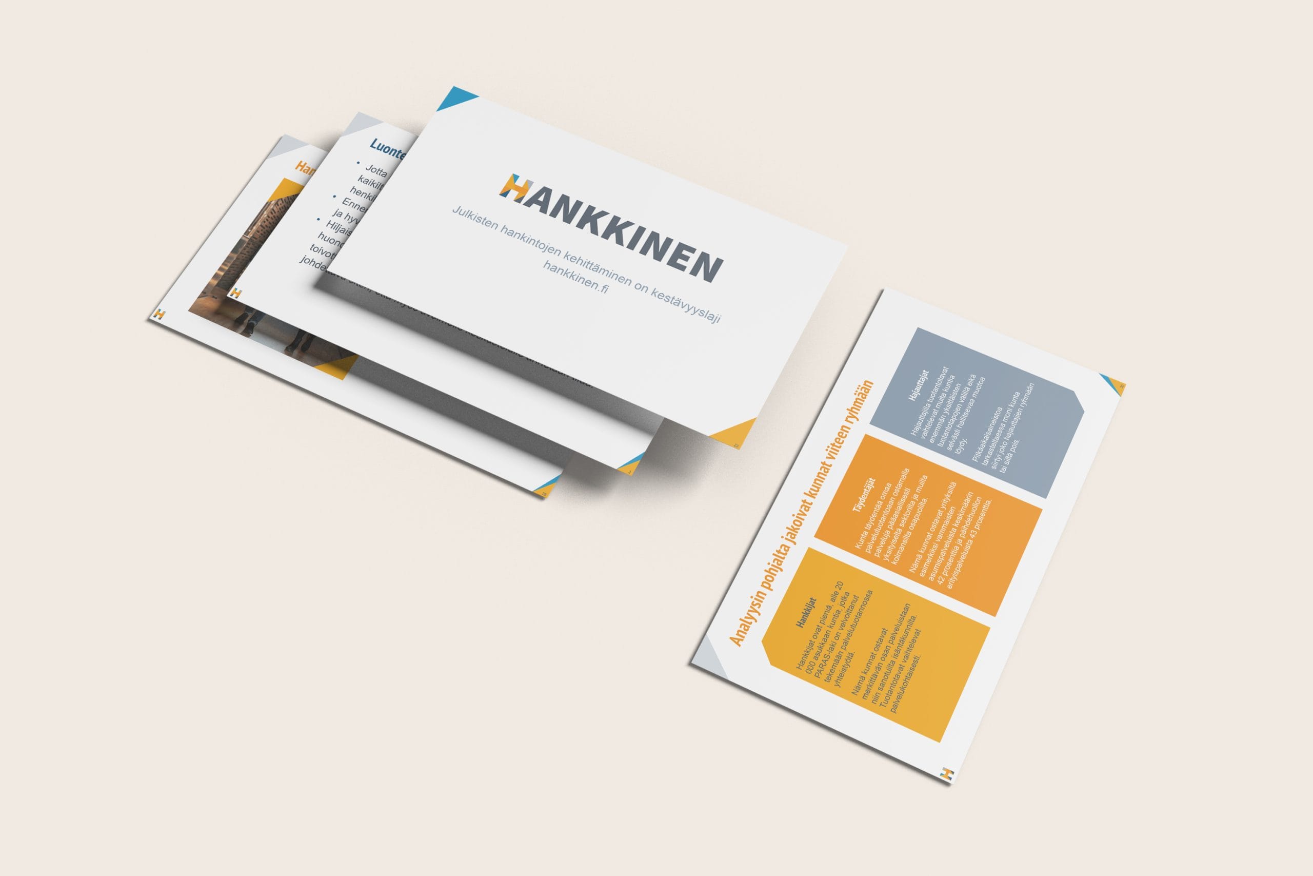 Mockup of a powerpoint template