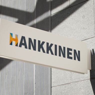 Logo printed on a wall sign