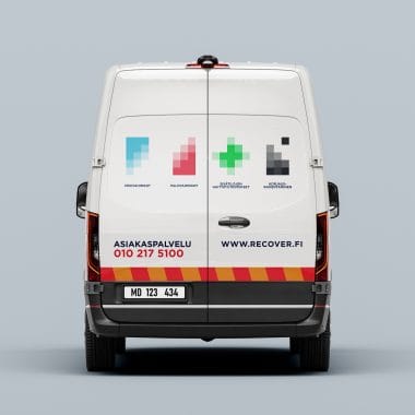 Vehicle lettering and spot graphics mockup