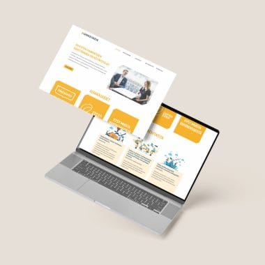 Mockup of a website